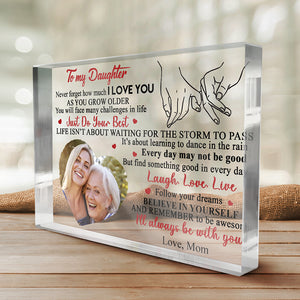 Custom Photo The Most Beautiful Mom - Family Personalized Custom Rectangle Shaped Acrylic Plaque - Birthday Gift For Mom