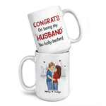 Congrats On Being My Bestfriend - Couple Personalized Custom Mug - Gift For Husband Wife, Anniversary