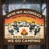 Welcome To Our Camper The Friendship Is Free - Camping Personalized Custom Shaped Home Decor Wood Sign - House Warming Gift For Best Friends, BFF, Sisters, Camping Lovers