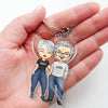 I'm Grateful To Have You In My Life - Couple Personalized Custom Heart Shaped Acrylic Keychain - Gift For Husband Wife, Anniversary