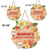 Grandma's Beach Buddies - Family Personalized Custom Shaped Home Decor Wood Sign - Summer Vacation, House Warming Gift For Grandma