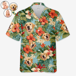 Custom Photo Let's Have Some Fun In The Sun - Dog & Cat Personalized Custom Unisex Tropical Hawaiian Aloha Shirt - Summer Vacation Gift, Gift For Pet Owners, Pet Lovers