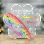 Custom Name Rainbow Bridge Pet Memorial Gifts - Personalized Shaped Acrylic Plaque