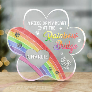We Will Meet Again - Memorial Personalized Custom Paw Shaped Acrylic Plaque - Sympathy Gift, Gift For Pet Owners, Pet Lovers