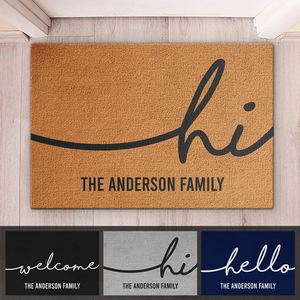 Welcome To Our Family - Family Personalized Custom Decorative Mat - Gift For Family Members