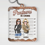 Partners In Crime - Besties Personalized Custom Rectangle Shaped Acrylic Keychain - Gift For Best Friends, BFF, Sisters