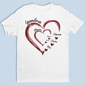 Mommy's Sweethearts - Family Personalized Custom Unisex T-shirt, Hoodie, Sweatshirt - Gift For Grandma