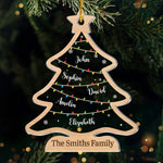 Happy Family Happy Life - Family Personalized Custom Ornament - Acrylic Custom Shaped - Christmas Gift For Family Members