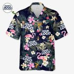 Custom Photo Ocean Breeze - Company Logo Personalized Custom Unisex Tropical Hawaiian Aloha Shirt - Summer Vacation Gift, Gift For Coworker, Team Members
