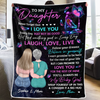 You'll Always Be My Baby Girl - Family Personalized Custom Blanket - Gift From Mom