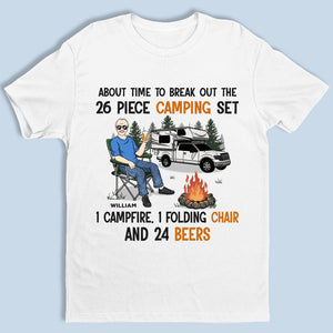 Campfire Folding Chair & Beers - Camping Personalized Custom Unisex T-shirt, Hoodie, Sweatshirt - Father's Day, Birthday Gift For Dad, Camping Lovers