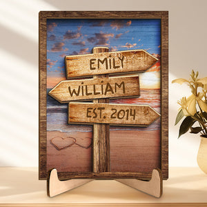 I Love You And I Always Will - Couple Personalized Custom 2-Layered Wooden Plaque With Stand - House Warming Gift For Husband Wife, Anniversary