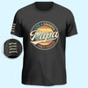 Papa, Like Grandpa Only Cooler - Family Personalized Custom Unisex T-Shirt With Design On Sleeve - Father's Day, Birthday Gift For Dad, Grandpa