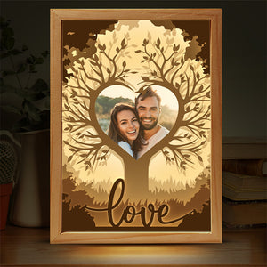 Custom Photo My Love - Couple Personalized Custom Frame Light Box - Gift For Husband Wife, Anniversary