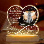 Custom Photo Forever Missed - Memorial Personalized Custom Infinity Heart Shaped 3D LED Light - Sympathy Gift For Pet Owners, Pet Lovers
