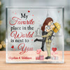 Next To You - Couple Personalized Custom Square Shaped Acrylic Plaque - Gift For Husband Wife, Anniversary