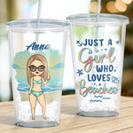 Life Is Short, Take The Trip - Travel Personalized Custom Clear Acrylic Tumbler - Gift For Beach Lovers
