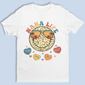 Grandma Life Smiley Face - Family Personalized Custom Unisex T-shirt, Hoodie, Sweatshirt - Birthday Gift For Mom, Grandma