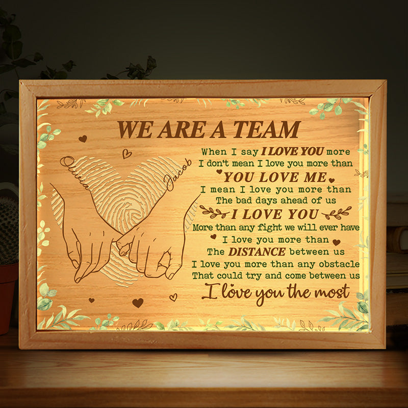 Je t'aime le plus - Cadre photo personnalisé pour couple - Cadeau pour mari et femme, anniversaire