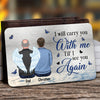 I'll Carry You With Me Til' I See You Again - Memorial Personalized Custom Aluminum Wallet Card -  Sympathy Gift, Gift For Family Members