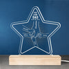 Five Star Dad Of Us - Family Personalized Custom Five Star Shaped 3D LED Light - Father's Day, Birthday Gift For Dad