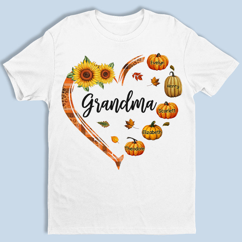 Blessed To Be Called Grandma - Family Personalized Custom Unisex T-shirt, Hoodie, Sweatshirt - Autumn Fall Gift For Grandma
