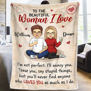 But You'll Never Find Anyone Who Loves You As Much As I Do - Couple Personalized Custom Blanket - Gift For Husband Wife, Anniversary