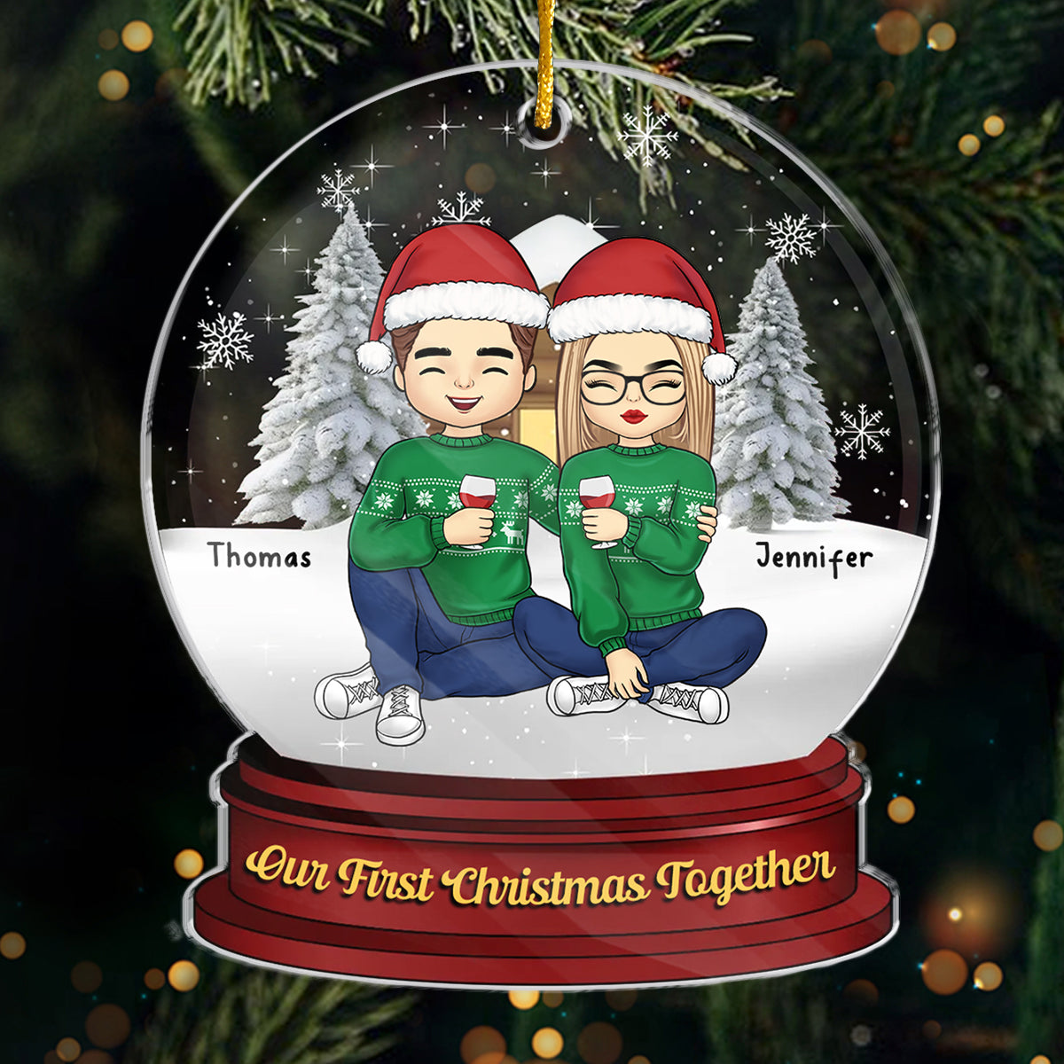 The First Christmas Together - Couple Personalized Custom Ornament - A -  PawfectHouse™, image size:1200x1200