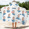 Custom Photo We All Need Vitamin Sea - Family Personalized Custom Kid Hooded Beach Towel - Gift For Kids, Family Members