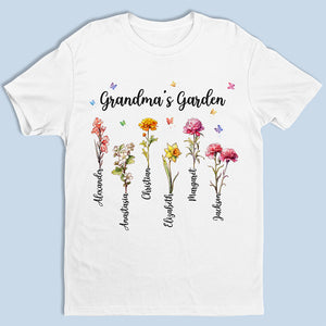 Grandma's Garden - Family Personalized Custom Unisex T-shirt, Hoodie, Sweatshirt - Birthday Gift For Grandma