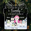 Family Is The Greatest Christmas Gift - Family Personalized Custom Ornament - Acrylic Custom Shaped - Christmas Gift For Family Members