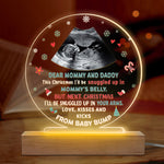 Custom Photo Christmas Baby Bump Gifts for Expecting Parents - Personalized 3D LED Light