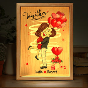 My Love Mine All Mine - Couple Personalized Custom Frame Light Box - Gift For Husband Wife, Anniversary