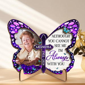 Custom Photo Forever In My Heart - Memorial Personalized Custom 2-Layered Wooden Plaque With Stand - Sympathy Gift, Gift For Family Members, Pet Owners, Pet Lovers