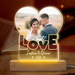 Custom Couple Photo Wedding Gifts - Personalized 3D LED Light