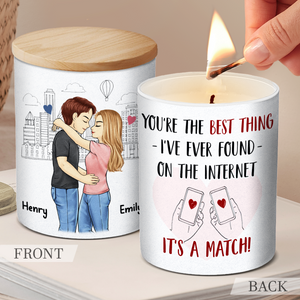 You're The Best - Couple Personalized Custom Smokeless Scented Candle - Gift For Husband Wife, Anniversary