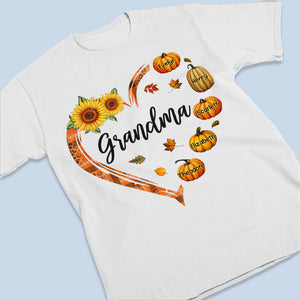 Blessed To Be Called Grandma - Family Personalized Custom Unisex T-shirt, Hoodie, Sweatshirt - Autumn Fall Gift For Grandma