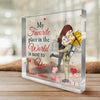 Next To You - Couple Personalized Custom Square Shaped Acrylic Plaque - Gift For Husband Wife, Anniversary