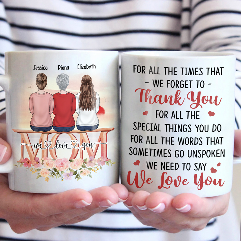 For All The Special Things You Do - Family Personalized Custom Mug - Gift For Mom, Grandma