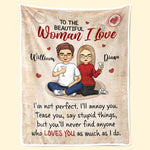 Custom Name Romantic Love Gifts for Couples - Personalized Blanket