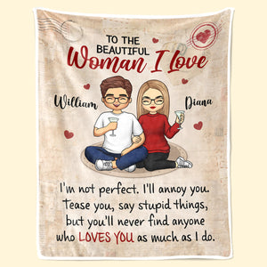 But You'll Never Find Anyone Who Loves You As Much As I Do - Couple Personalized Custom Blanket - Gift For Husband Wife, Anniversary