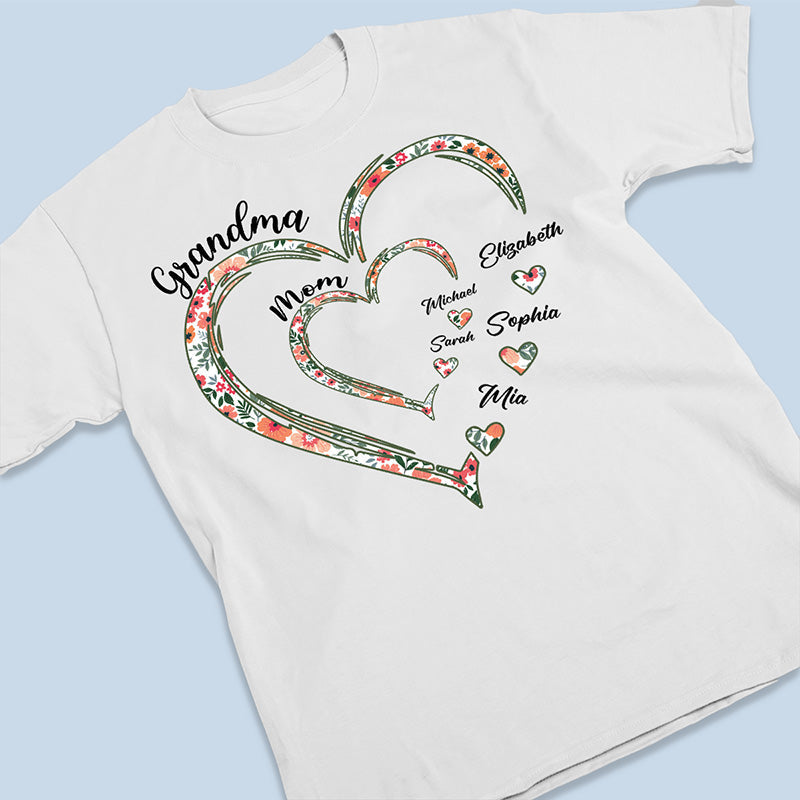 A Grandma's Love Is Forever And Always - Family Personalized Custom Unisex T-shirt, Hoodie, Sweatshirt - Gift For Mom, Grandma