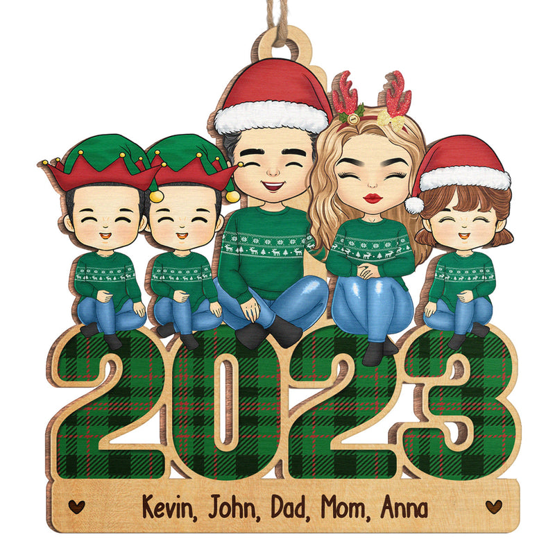 We're A Family - Family Personalized Custom Ornament - Wood Custom Shaped - Christmas Gift For Family Members