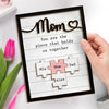 Mom Holds Us Together - Family Personalized Custom 2-Layered Wooden Plaque With Stand - House Warming Gift For Mom