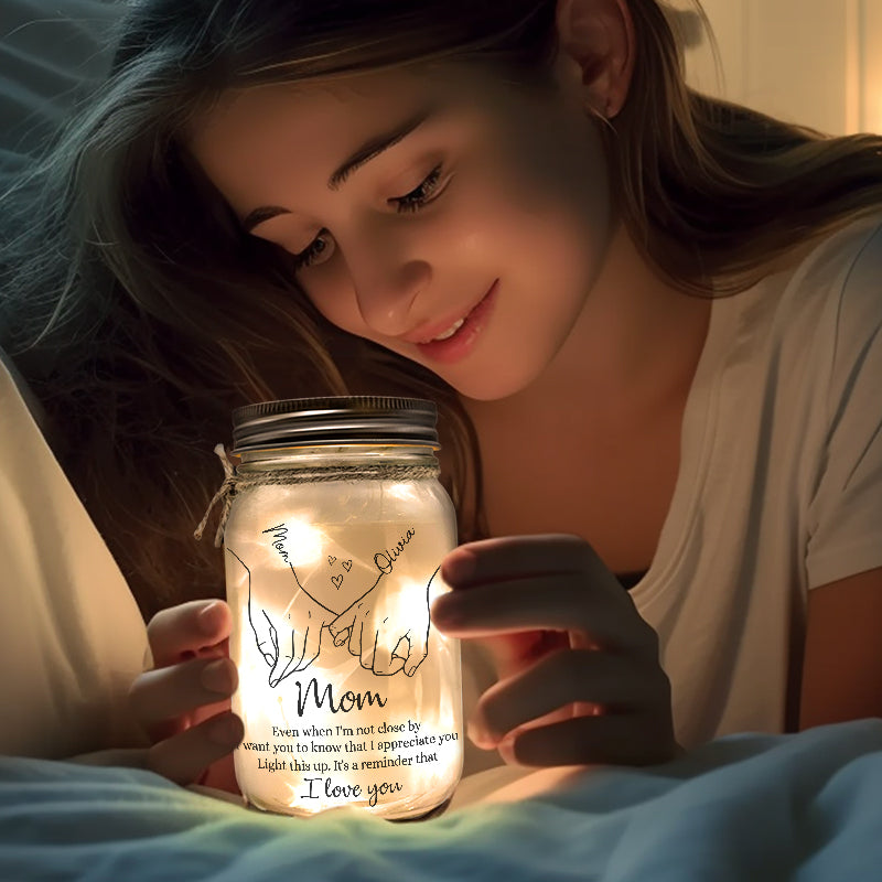 It's A Reminder That I Love You - Family Personalized Custom Mason Jar Light - Gift For Mom, Grandma