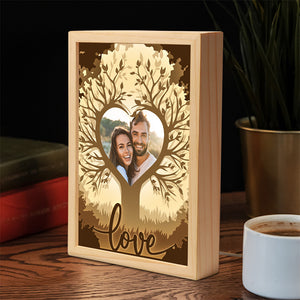 Custom Photo My Love - Couple Personalized Custom Frame Light Box - Gift For Husband Wife, Anniversary