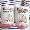 Feed Me Human - Cat Personalized Custom Mug - Gift For Pet Owners, Pet Lovers
