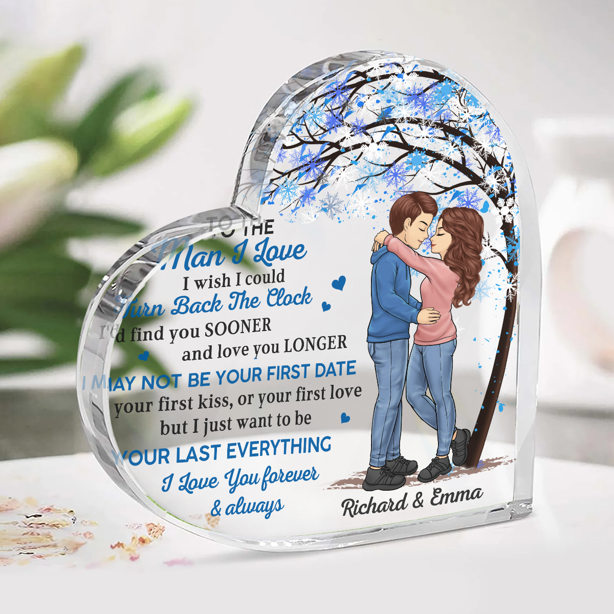 Together Since - Couple Personalized Custom Heart Shaped Acrylic Plaque -  Gift For Husband Wife, Anniversary