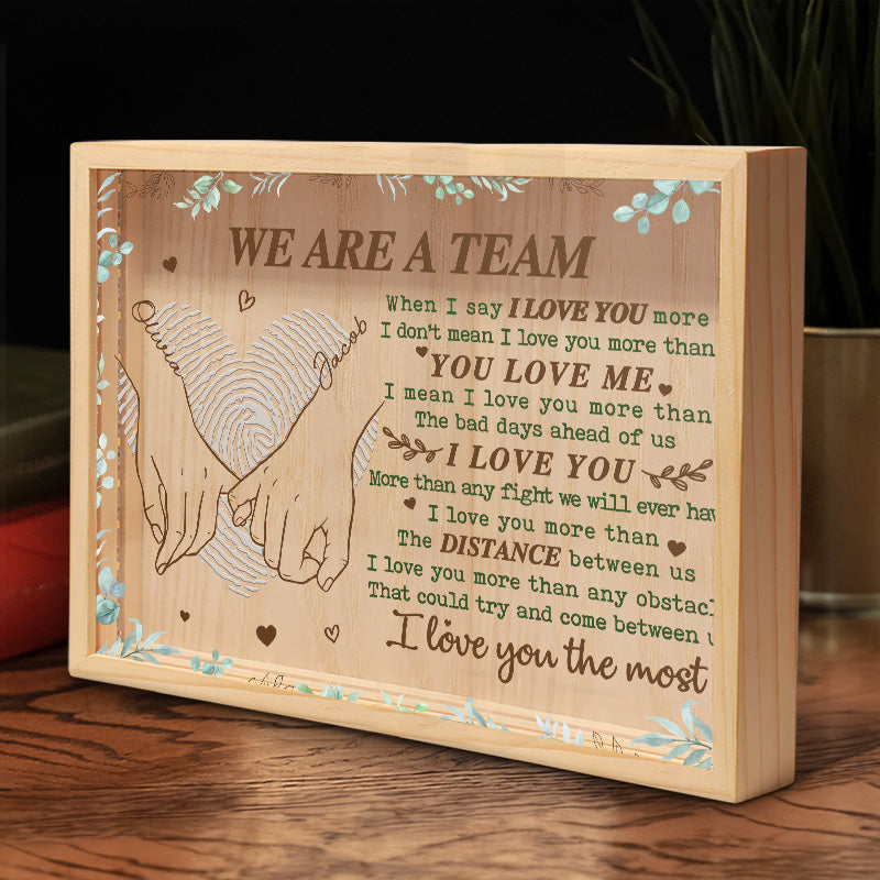 I Love You The Most - Couple Personalized Custom Frame Light Box - Gift For Husband Wife, Anniversary