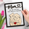 You Are The Special Piece Of Our Family - Family Personalized Custom 2-Layered Wooden Plaque With Stand - Mother's Day, House Warming Gift For Mom, Grandma